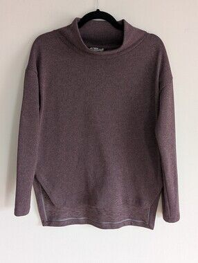 Arc'teryx Estella Funnel Neck Sweater Heathered Plum Fleece Pullover Size S